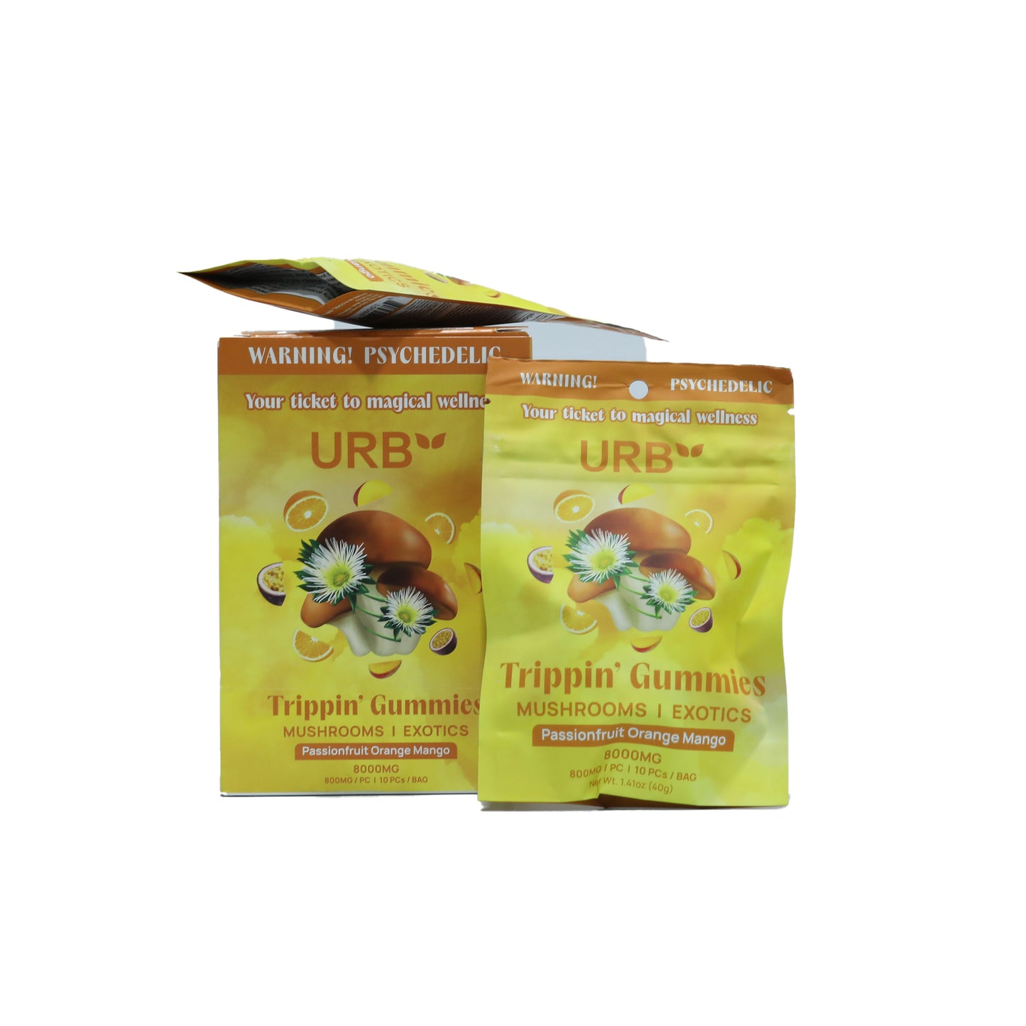 URB Trippin Mushroom Gummies - 10 CT, 8,000mg