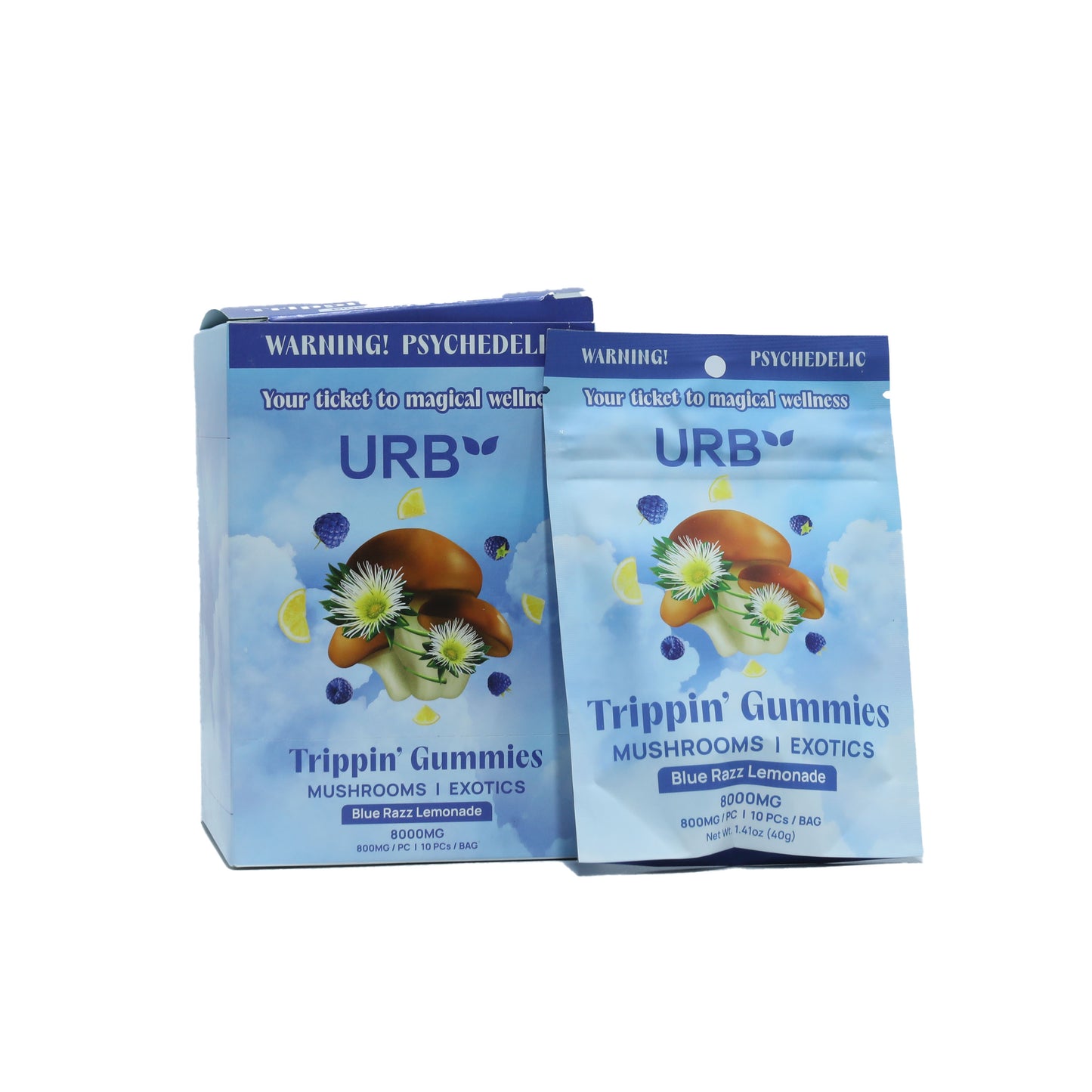 URB Trippin Mushroom Gummies - 10 CT, 8,000mg