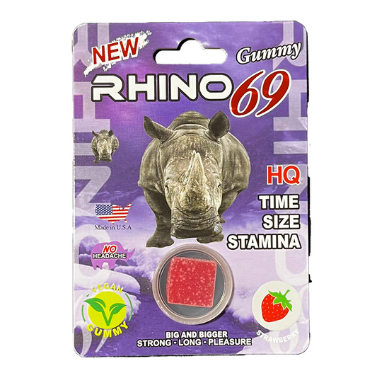 Rhino - 69 - Strawberry | Male Enhancement Gummies