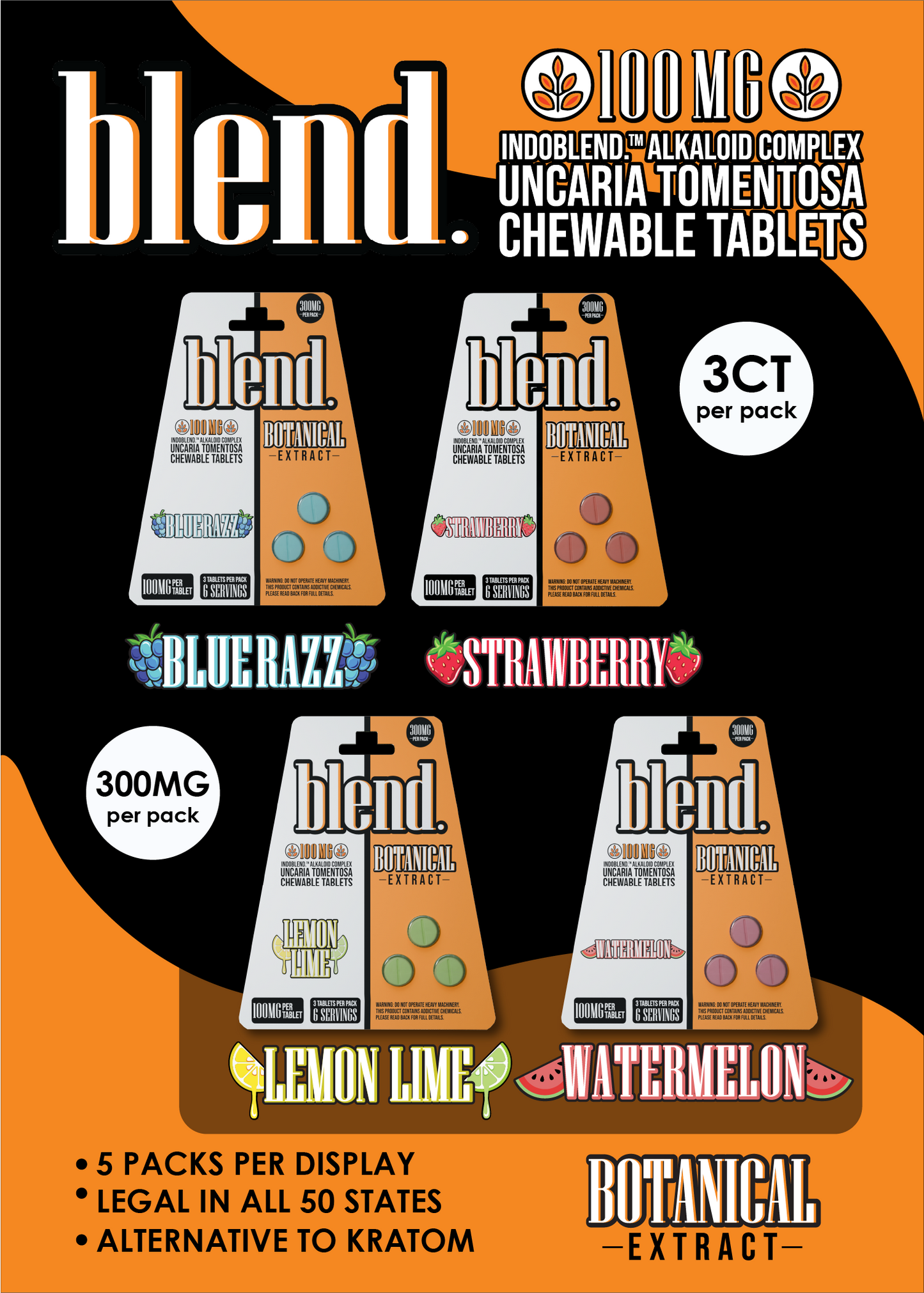 Blend Botanical Extract Chewable Tablets - Cats Claw Corydalis