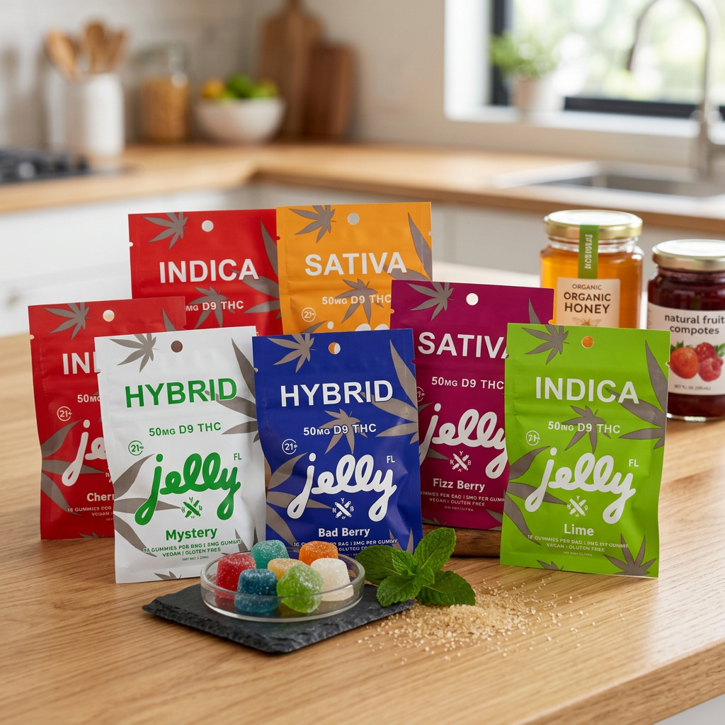 Jelly Hemp-Derived Delta-9 THC Edibles | Microdose Mints & Live Resin Gummies