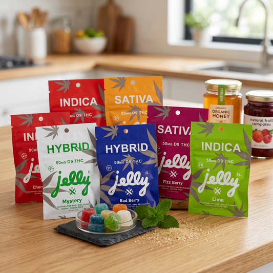 Jelly Hemp-Derived Delta-9 THC Edibles | Microdose Mints & Live Resin Gummies