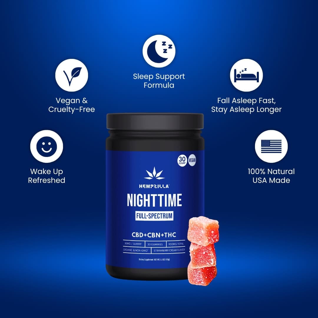 Hempzilla Full-Spectrum Vegan Gummies