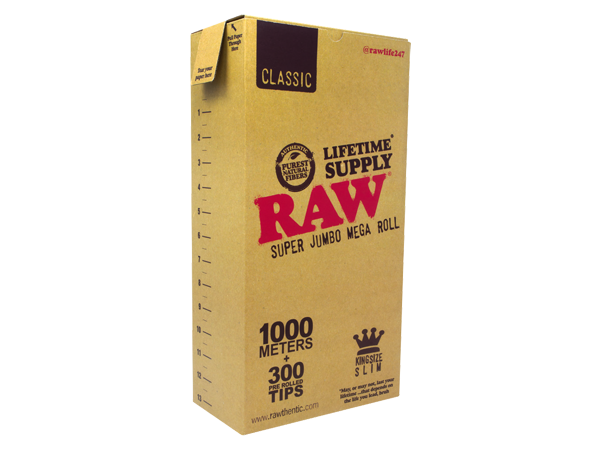 Lifetime Supply Super Jumbo Mega Roll - 300 Pre-Roll Tips, King Size Slim