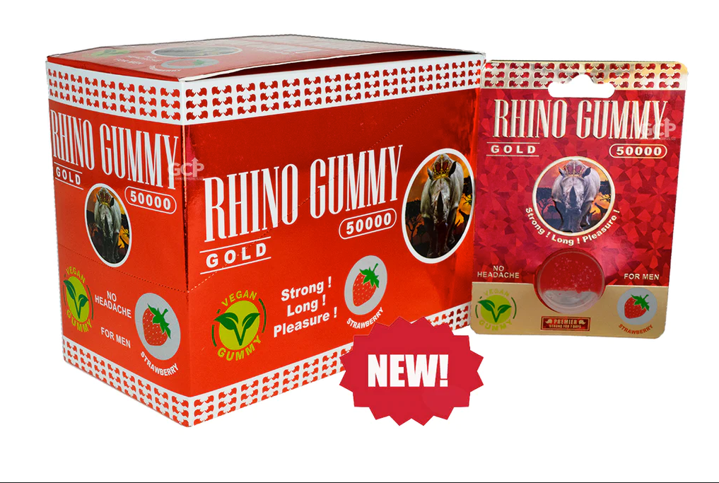 Rhino - Gold Strawberry | Male Enhancement Gummies