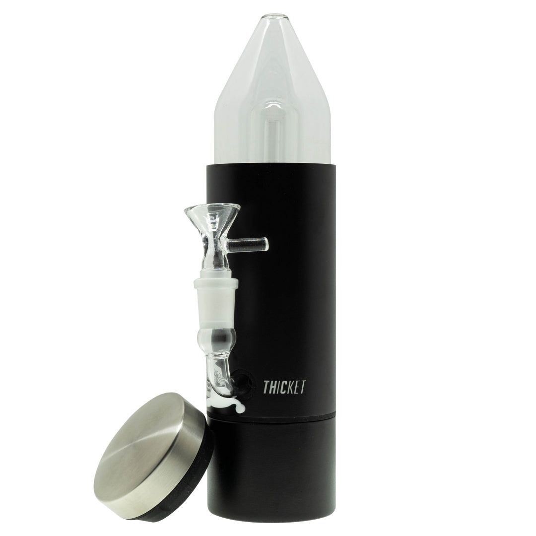 All-In-One Glass Pipe Percolator - Leak-Proof Cap, Battery Operated